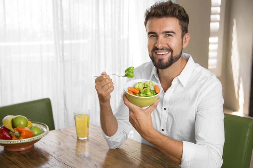 Proper nutrition during prostatitis in men