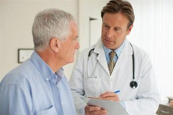At the consultation of a urologist with prostatitis