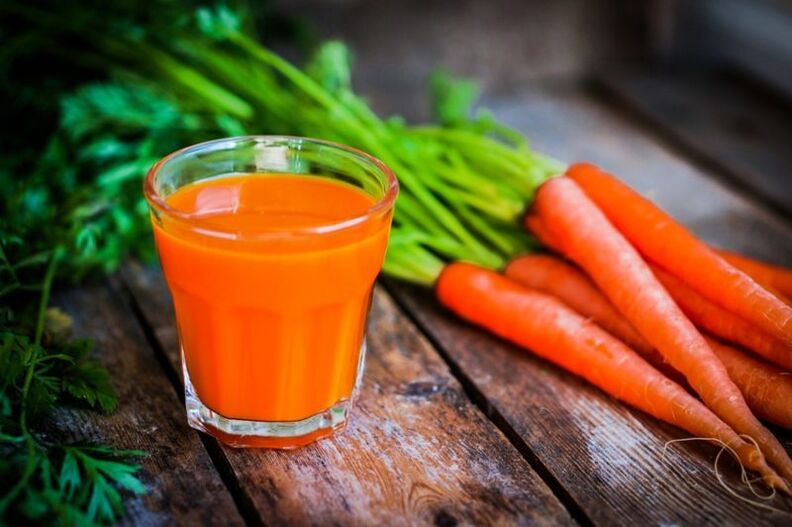 Carrot juice for prostatitis